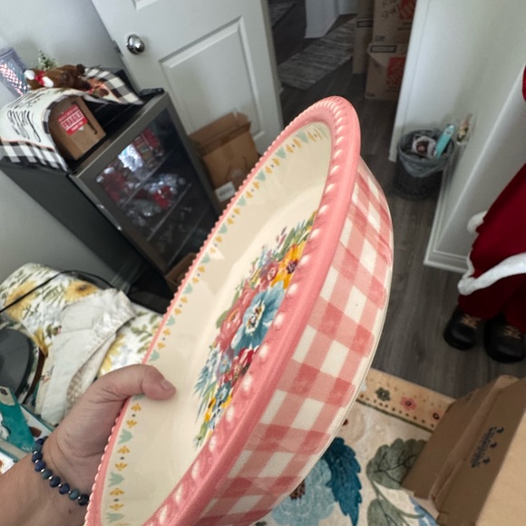 The Pioneer Woman Red and White Ceramic Pie Dish - Picture 5 of 5